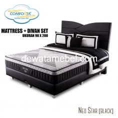 Bed Set Size 90 - Comforta Neo Star Set 90 / Black - Grey